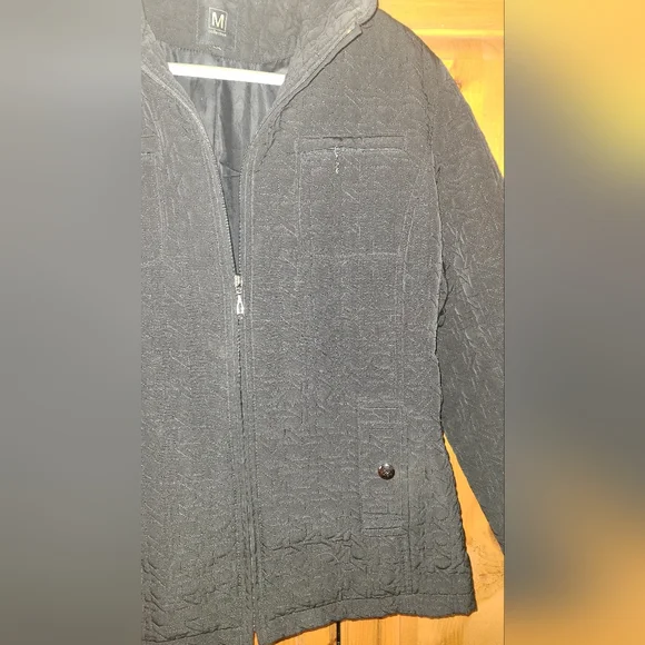 M Collection Black Fall Jacket - Picture 2 of 5